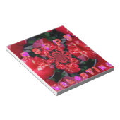 Iridescent Red Roses "Happy Valentijn" Art Print Notitieblok (Schuin)