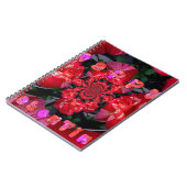 Iridescent Red Roses "Happy Valentijn" Art Print Notitieboek (Linkerzijde)