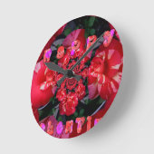 Iridescent Red Roses "Happy Valentijn" Art Print Ronde Klok (Hoek)
