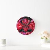 Iridescent Red Roses "Happy Valentijn" Art Print Ronde Klok (Huis)