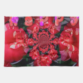 Iridescent Red Roses "Happy Valentijn" Art Print Theedoek (Horizontaal)