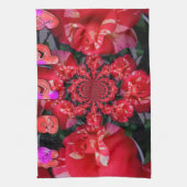 Iridescent Red Roses "Happy Valentijn" Art Print Theedoek (Verticaal)