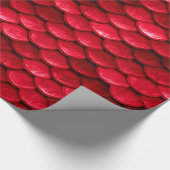 Iridescent Red Shiny Glitter Mermaid Fish Scale Cadeaupapier (Hoek)