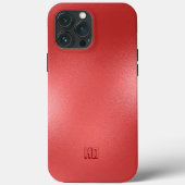 Iridescent Red Texture Custom Monogram Case-Mate iPhone Case (Achterkant)
