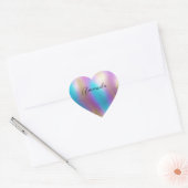 Iridescent Regenboog Glam Hart Sticker (Envelop)