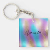 Iridescent Regenboog Glam Sleutelhanger (Voorkant)