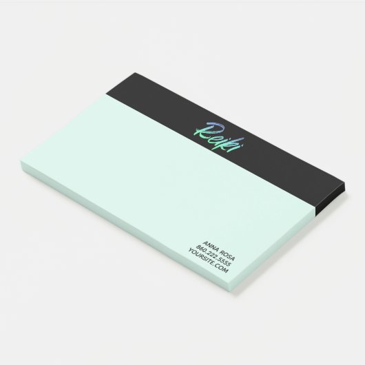 *~* Iridescent Reiki Green Blue en Turquoise Post-it® Notes (Schuin)
