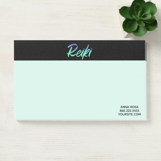 *~* Iridescent Reiki Green Blue en Turquoise Post-it® Notes (Kantoor)