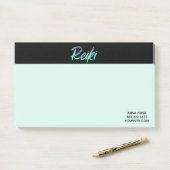 *~* Iridescent Reiki Green Blue en Turquoise Post-it® Notes (Op bureau)