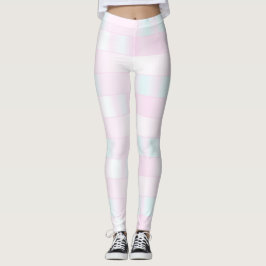 Iridescent roze band patroon leggings