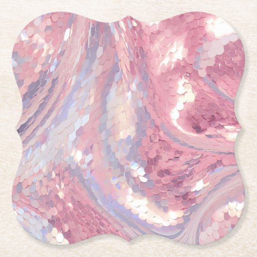 Iridescent Roze en Paars  Kartonnen Onderzetters (Voorkant)