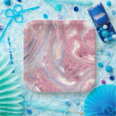 Iridescent Roze en Paars  Papieren Bordje (Feest)