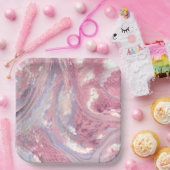 Iridescent Roze en Paars  Papieren Bordje (Feest)