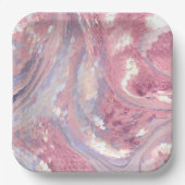 Iridescent Roze en Paars  Papieren Bordje (Voorkant)