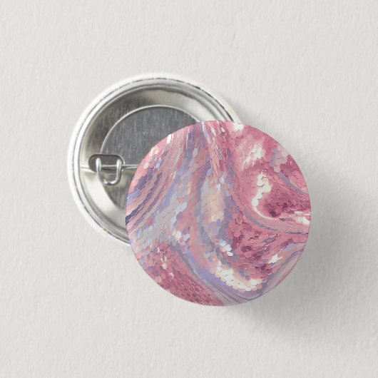 Iridescent Roze en Paars Ronde Button 3,2 Cm (Voorkant /achterkant)