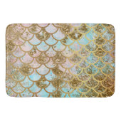 Iridescent Roze Glitter Mermaid Fish Scales Badmat (Voorkant)