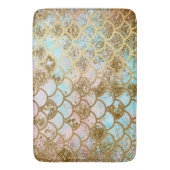 Iridescent Roze Glitter Mermaid Fish Scales Badmat (Voorkant Verticaal)