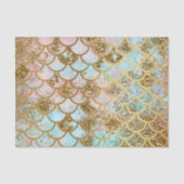 Iridescent Roze Glitter Mermaid Fish Scales Tissuepapier (Voorkant)