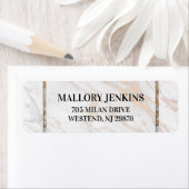 Iridescent roze marmer etiket (Insitu)