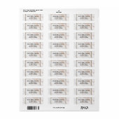 Iridescent roze marmer etiket (Full Sheet)