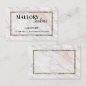 Iridescent roze marmer visitekaartje (Voorkant / Achterkant)