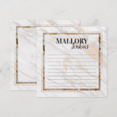 Iridescent roze notitiekaart notitiekaartje (Voorkant / Achterkant)