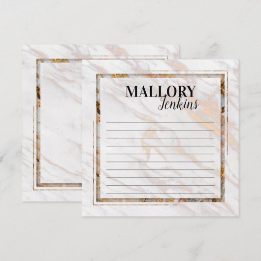 Iridescent roze notitiekaart notitiekaartje (Voorkant / Achterkant)