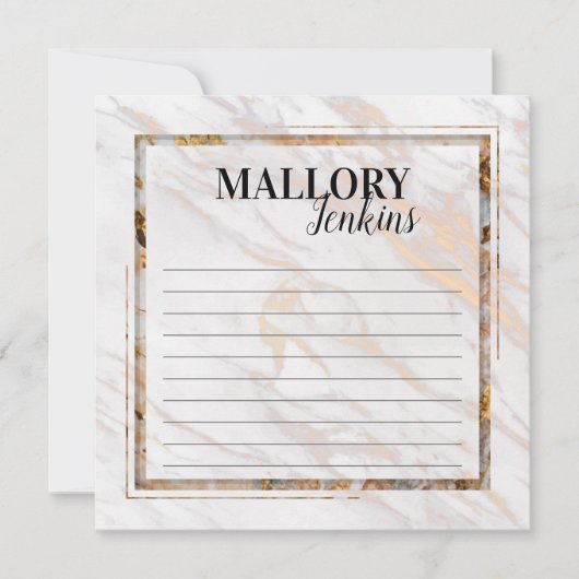 Iridescent roze notitiekaart notitiekaartje (Voorkant)