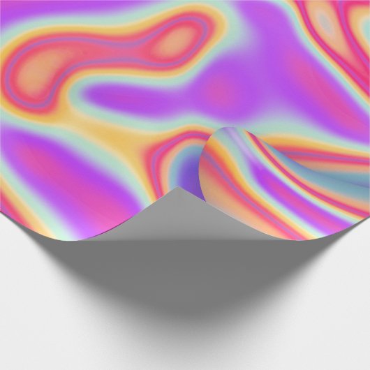 Iridescent roze vocht textuur 6 cadeaupapier (Hoek)