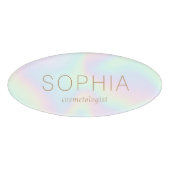 Iridescent Salon Spa Name Tag (Voorkant)