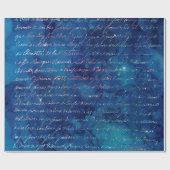 Iridescent Script op Blue Cadeaupapier (Vlak)