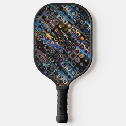 Iridescent Shapes Pattern Pickleball Paddle (Achterkant)