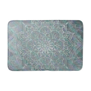 Iridescent Shimmer Mandala Boho Chic Badmat
