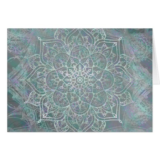 Iridescent Shimmer Mandala Boho Chic Bedankt (Voorkant Horizontaal)