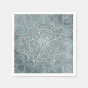 Iridescent Shimmer Mandala Boho Chic Servet