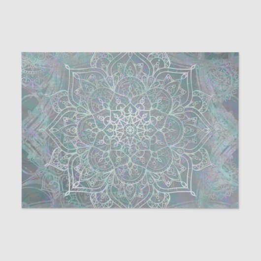 Iridescent Shimmer Mandala Boho Chic Tissuepapier (Voorkant)