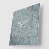 Iridescent Shimmer Mandala Boho Chic Vierkante Klok (Hoek)