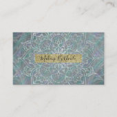 Iridescent Shimmer Mandala Boho Chic Visitekaartje (Voorkant)