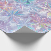 Iridescent shimmering snowflakes pattern cadeaupapier (Hoek)