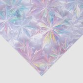 Iridescent shimmering snowflakes pattern tissuepapier (Detail)