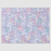 Iridescent shimmering snowflakes pattern tissuepapier (Voorkant)