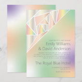 Iridescent Silver Pastel Pareltjes geïnspireerd br Kaart (Voorkant / Achterkant)