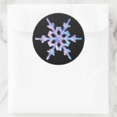 Iridescent sneeuwvlok ronde sticker (Tas)