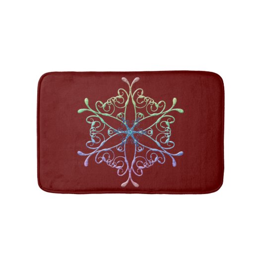 Iridescent Snowflake Bath Mat (Voorkant)