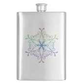 Iridescent Snowflake Flask Heupfles (Voorkant)