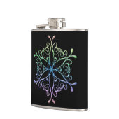 Iridescent Snowflake Flask Heupfles (Links)
