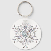 Iridescent Snowflake sleutelhanger (Voorkant)