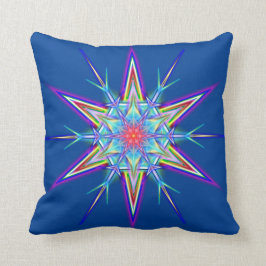 Iridescent Snowflake Star-Sierkussen Kussen