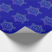 Iridescent Snowflakes Wrapppapier Cadeaupapier (Hoek)
