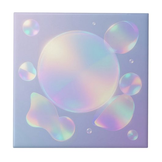 Iridescent Soap Bubble Dream Tegeltje (Voorkant)